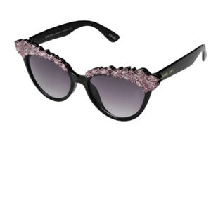 Perverse Rockabilly pinup black purple gold bejeweled Eros Elizabeth sunglasses